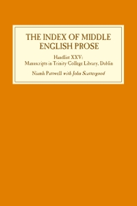 Cover image: The Index of Middle English Prose: Handlist XXV 9781843847205