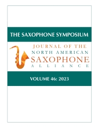 Imagen de portada: The Saxophone Symposium: Journal of the North American Saxophone Alliance, Volume 46 9781805434634