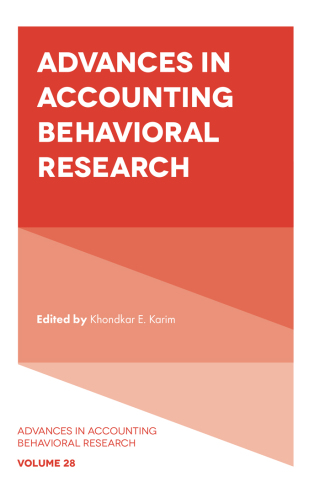 Cover image: Advances in Accounting Behavioral Research 9781836082859