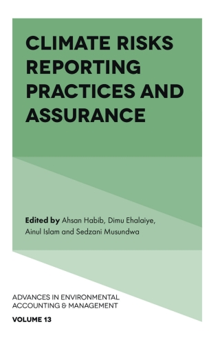 Cover image: Climate Risks Reporting Practices and Assurance 9781836621935