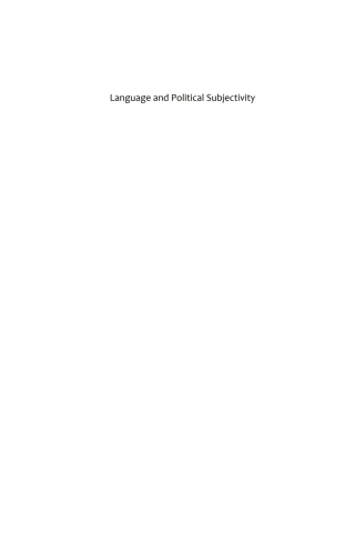 Imagen de portada: Language and Political Subjectivity 1st edition 9781836950356