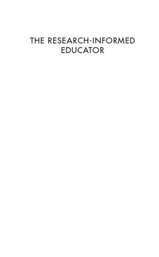 Imagen de portada: The Research-Informed Educator 9781837082414