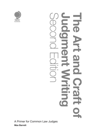 Cover image: The Art and Craft of Judgment Writing 2nd edition 9781837230709