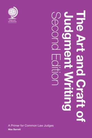 Cover image: The Art and Craft of Judgment Writing 2nd edition 9781837230709