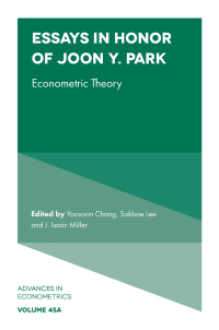 Cover image: Essays in Honor of Joon Y. Park 9781837532094