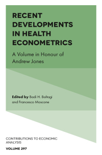 表紙画像: Recent Developments in Health Econometrics 9781837532599