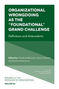 Imagen de portada: Organizational Wrongdoing as the “Foundational” Grand Challenge 9781837532797