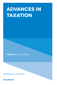 Cover image: Advances in Taxation 9781837533619
