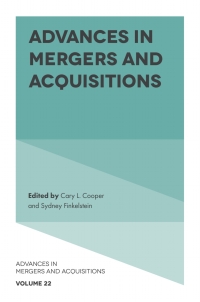 Titelbild: Advances in Mergers and Acquisitions 9781837538614