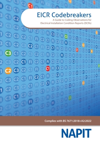 Cover image: Codebreakers: A Guide to Coding Observations for Electrical Installation Condition Reports (EICRs) 3rd edition 9781838221461