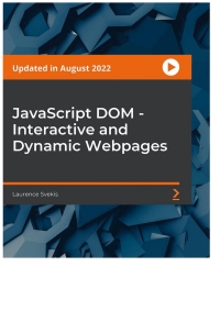 Cover image: JavaScript DOM - Interactive and Dynamic Webpages 1st edition 9781838559687