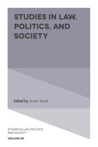 表紙画像: Studies in Law, Politics, and Society 9781838670597