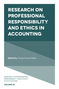 Imagen de portada: Research on Professional Responsibility and Ethics in Accounting 1st edition 9781838676704