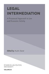 Cover image: Legal Intermediation 9781838678609