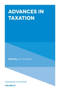 Cover image: Advances in Taxation 9781839091865