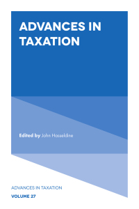 Cover image: Advances in Taxation 1st edition 9781839091865