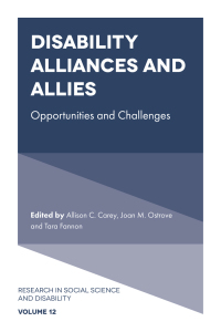 Omslagafbeelding: Disability Alliances and Allies 1st edition 9781839093227