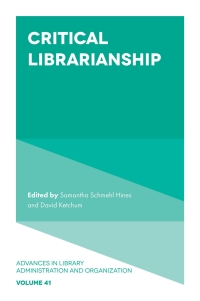 Cover image: Critical Librarianship 9781839094859
