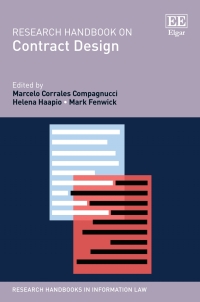 Cover image: Research Handbook on Contract Design 1st edition 9781839102271