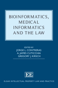 Cover image: Bioinformatics, Medical Informatics and the Law 1st edition 9781839105944