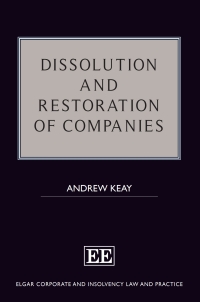 Imagen de portada: Dissolution and Restoration of Companies 1st edition 9781839109225
