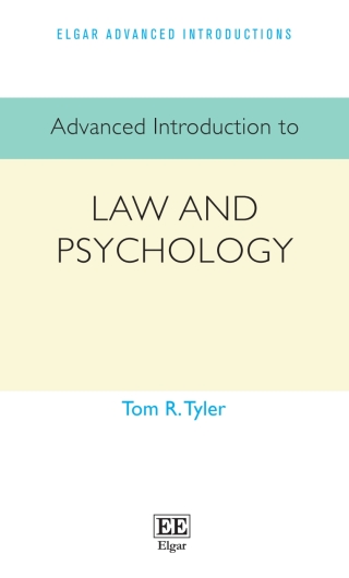 Cover image: Advanced Introduction to Law and Psychology 1st edition 9781839109744