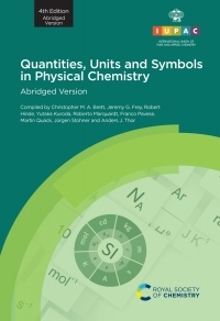 Cover image: Quantities, Units and Symbols in Physical Chemistry 4th edition 9781839161506