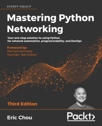 Imagen de portada: Mastering Python Networking 3rd edition 9781839214677
