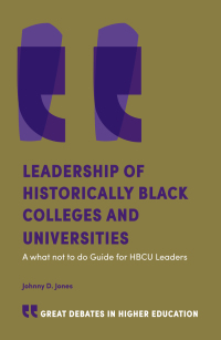 Cover image: Leadership of Historically Black Colleges and Universities 9781839822070