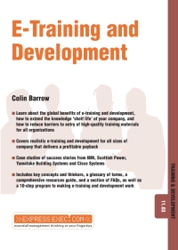 Cover image: E-Training and Development 1st edition 9781841124445