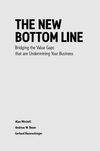 Cover image: The New Bottom Line 1st edition 9780470370360