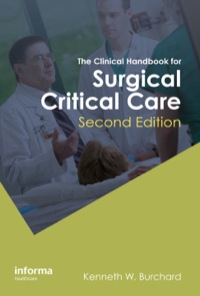 Imagen de portada: The Clinical Handbook for Surgical Critical Care 2nd edition 9781138471337