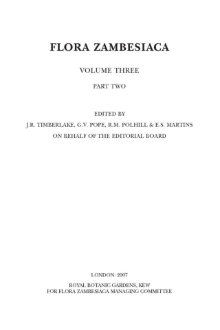 Cover image: Flora Zambesiaca Volume 3 Part 2 9781842461396