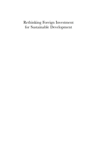 Cover image: Rethinking Foreign Investment for Sustainable Development 1st edition 9781843313168