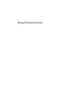 Cover image: Bengal Partition Stories 1st edition