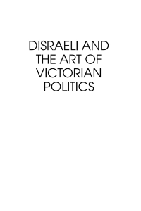 Cover image: Disraeli and the Art of Victorian Politics 1st edition 9781843318736