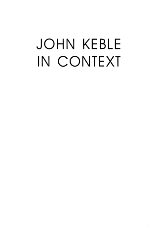 Cover image: John Keble in Context 1st edition 9781843311461