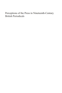 Titelbild: Perceptions of the Press in Nineteenth-Century British Periodicals 1st edition 9780857284396