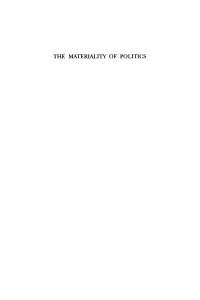 Cover image: The Materiality of Politics: Volume 1 1st edition 9781843312512