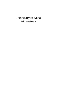 Cover image: The Poetry of Anna Akhmatova 1st edition 9781843312222