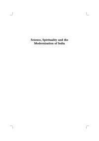 Cover image: Science, Spirituality and the Modernization of India 1st edition