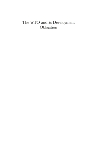 Titelbild: The WTO and its Development Obligation 1st edition 9780857284068
