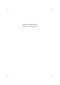 Cover image: Indian Democracy 1st edition