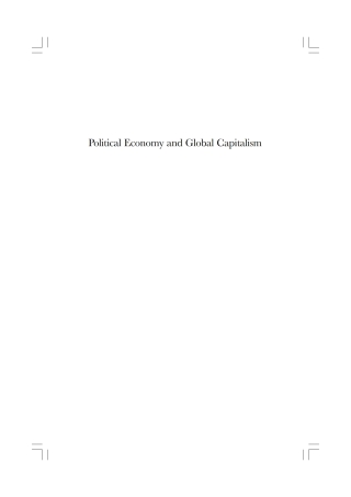 Imagen de portada: Political Economy and Global Capitalism 1st edition 9781843312796