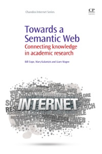 Omslagafbeelding: Towards A Semantic Web: Connecting Knowledge in Academic Research 9781843346012