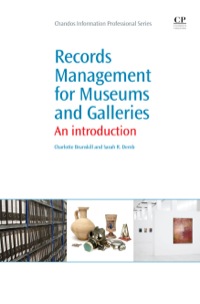 Imagen de portada: Records Management for Museums and Galleries: An Introduction 9781843346371