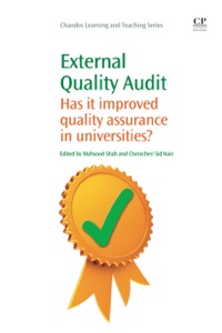 Cover image: External Quality Audit: Has It Improved Quality Assurance in Universities? 9781843346760