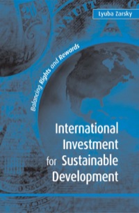 Cover image: International Investment for Sustainable Development 9781844070381