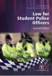 表紙画像: Law for Student Police Officers 2nd edition 9781844452507