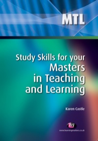 Imagen de portada: Study Skills for your Masters in Teaching and Learning 1st edition 9781844452873